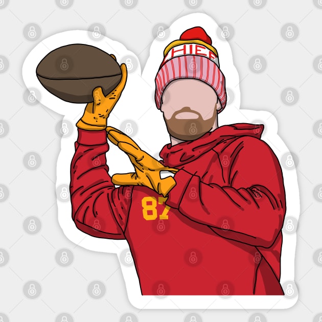 Travis Kelce Wears A Beanie On Christmas Sticker by mia_me